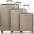  Vienna 4 wheels Suitcase set 3-piece with expansion pleat Variant champagner
