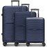  Shine 4 wheels Suitcase set 3-piece Expandable Variant navy blue
