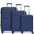  Shine 4 wheels Suitcase set 3-piece with expansion pleat Variant navy blue