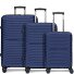  Shine 4 wheels Suitcase set 3-piece with expansion pleat Variant navy blue