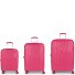  Infinity 4 wheels Suitcase set 3-piece with expansion pleat Variant fucsia