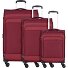 Travel Line 9504 4 wheels Suitcase set 3-piece with expansion pleat Variant dark red