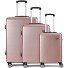  5330 4 wheels Suitcase set 3-piece Variant rosa