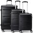  5583 4 wheels Suitcase set 3-piece Variant schwarz