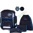 Ergolite School bag set 8-piece Variant black blue Ergolite School bag set 8-piece Variant black blue