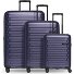  Collection 04 THE THREE SET + 4 wheels Suitcase set 3-piece with expansion pleat Variant purple-metallic