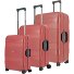  Korfu 4 wheels Suitcase set 3-piece Variant rot