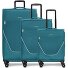 taska 4-wheel suitcase set 3 pcs. with stretch fold Variant ocean blue  taska 4-wheel suitcase set 3 pcs. with stretch fold Variant ocean blue