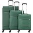  Jazz 4.0 4 wheels Suitcase set 3-piece with expansion pleat Variant smaragd