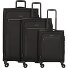  Travel Line 9704 4 wheels Suitcase set 3-piece with expansion pleat Variant black
