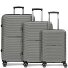  Shine 4 wheels Suitcase set 3-piece with expansion pleat Variant grey