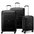  Galaxy 4 wheels Suitcase set 3-piece Variant black