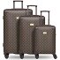  Palermo 4 wheels Suitcase set 3-piece Variant Dark Brown