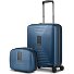  Essentials 14 suitcase set 2 pcs. cabin trolley with stretch fold & beauty case Variant dark blue metallic