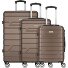  Bergamo 4 wheels Suitcase set 3-piece Variant bronze