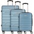  Bergamo 4 wheels Suitcase set 3-piece Variant türkis