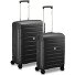  Starlight 3.0 4 wheels Suitcase set 2-piece with expansion pleat Variant black