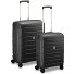  Starlight 3.0 4 wheels Suitcase set 2-piece with expansion pleat Variant black