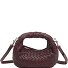  Greta Micro weave Handbag Genuine Leather 20 cm Variant aubergine
