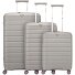  B-Flying Neon 4 wheels Suitcase set 3-piece Variant grigio