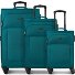  San Francisco 4 wheels Suitcase set 3-piece Expandable Variant petrol