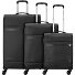  Jazz 4.0 4 wheels Suitcase set 3-piece with expansion pleat Variant schwarz