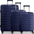  London 4 wheels Suitcase set 3-piece with expansion pleat Variant dark blue