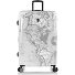  Fashion 4 wheels Trolley L 76 cm Expandable Variant black-white world map