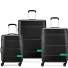  x United Colors of Benetton Now Hardside 4-wheel suitcase set 3 pcs. with expansion fold Variant black