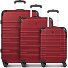  Amplar Evo 4 wheels Suitcase set 3-piece Expandable Variant ruby