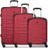  Amplar Evo 4 wheels Suitcase set 3-piece with expansion pleat Variant ruby