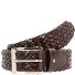  Business braided belt leather Variant ebony | 115 cm