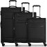  Chicago 4 wheels Suitcase set 3-piece with expansion pleat Variant black