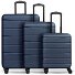  Munich 4.0 4-wheel suitcase set 3-piece with stretch fold Variant dark blue dull