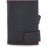 Card case RFID leather 9 cm Variant schwarz-rot  Card case RFID leather 9 cm Variant schwarz-rot