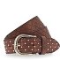 Lina Gold studded belt leather Variant cognac | 75 cm Lina Gold studded belt leather Variant cognac | 75 cm