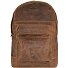  Vintage retro backpack leather 42 cm laptop compartment Variant braun