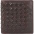  Woven wallet leather 11 cm Variant dunkelbraun