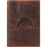  Vintage document case leather 12 cm Variant karpfen