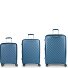  Queens 4 wheels Suitcase set 3-piece with expansion pleat Variant azul