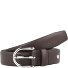 Belt Leather Variant dbrown-silver | 70 cm