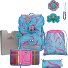  Ergoflex Superlight school bag set 5pcs. Variant Happy Pixel
