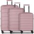 South Dakota 4 wheels Suitcase set 3-piece with expansion pleat Variant rose gold