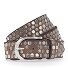  Studded belt leather Variant hellbraun | 85 cm