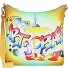  Art+Craft shoulder bag leather 34 cm Variant handbemalt