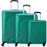  x United Colors of Benetton Fabrica 4-wheel suitcase set 3 pcs. Variant green