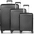  Vienna 4 wheels Suitcase set 3-piece with expansion pleat Variant black