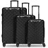  Essentials 18 4 wheels Suitcase set 3-piece with expansion pleat Variant metallic-black shiny