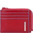  Blue Square Credit card case RFID protection Genuine Leather 11 cm Variant red