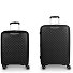  Queens 4 wheels Suitcase set 2-piece with expansion pleat Variant negro